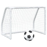 Kindervoetbaldoelen 2 St Met Bal 64X35X48 Cm Metaal Wit Sonoma Eiken